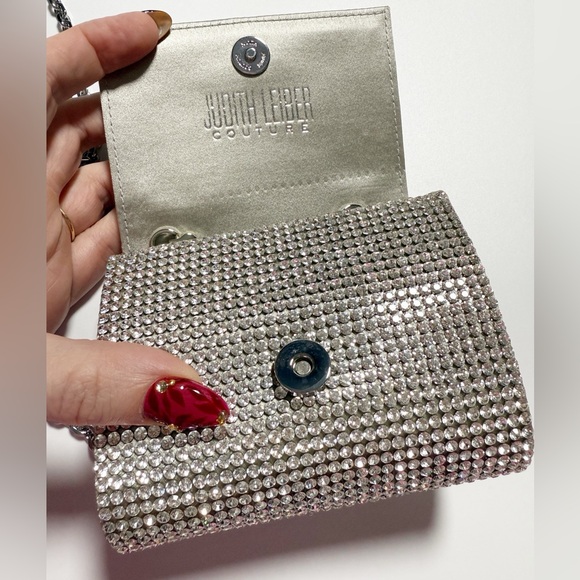 Judith Leiber Couture Micro Fizzy Beaded Clutch Evening Bag - Satin Minaudiere - Picture 11 of 15